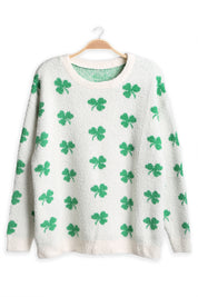 mySundaze Three Clover Leaf Microfiber Sweater