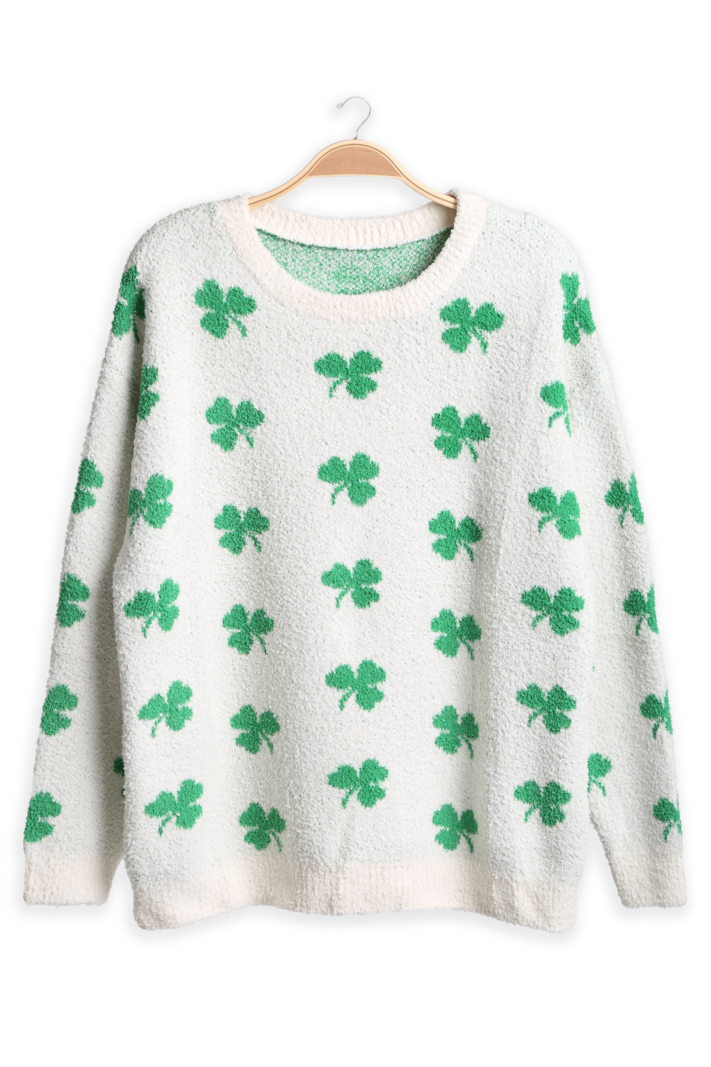 mySundaze Three Clover Leaf Microfiber Sweater
