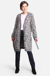 mySundaze Leopard Print Microfiber Robe with Belt and Pockets