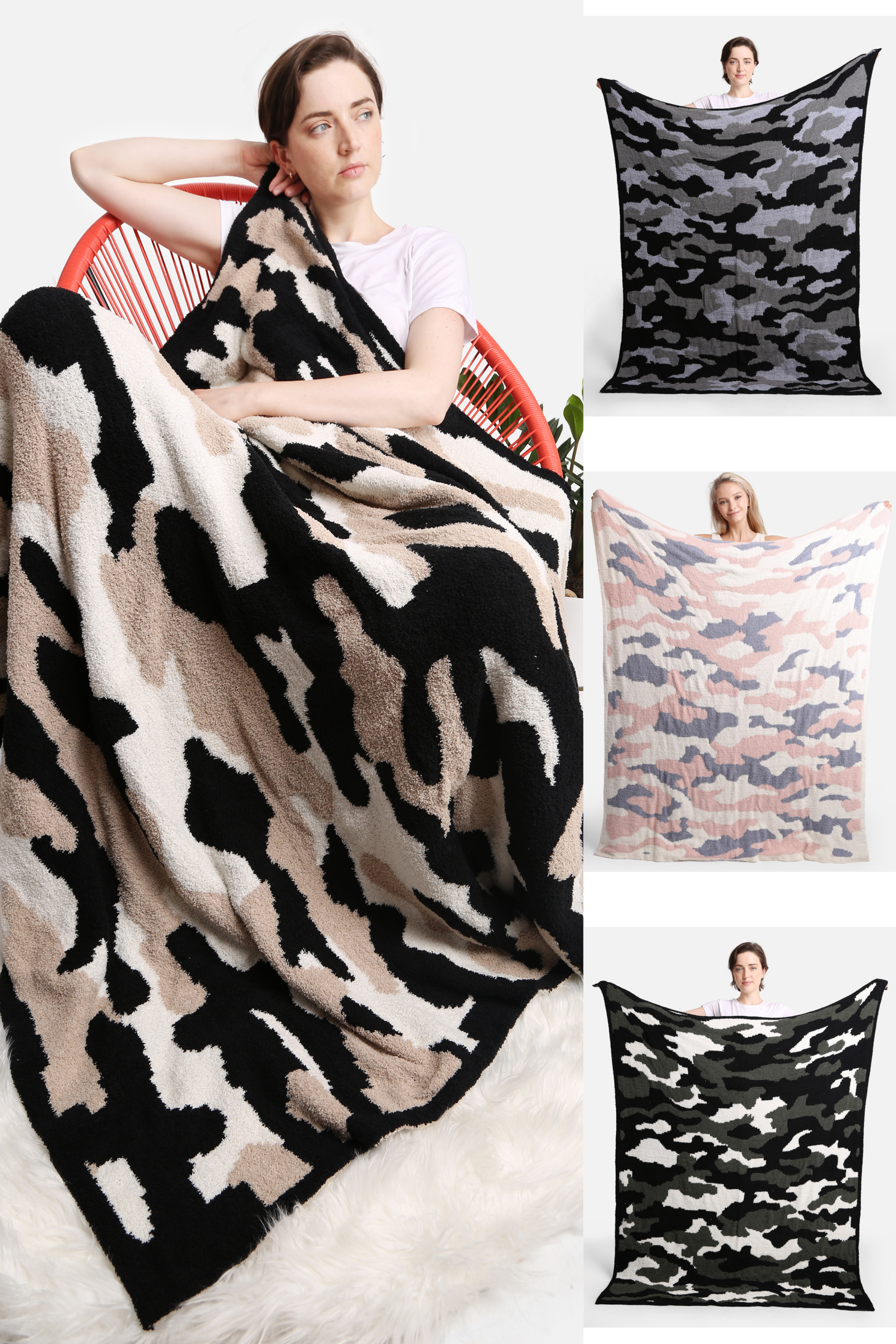 mySundaze Camouflage Throw Blanket Soft Microfiber 50x60