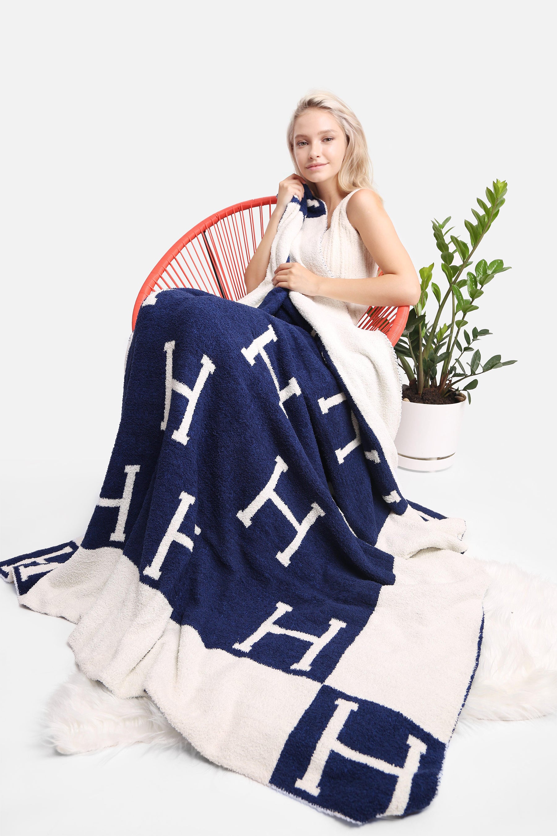 mySundaze H Throw Blanket Soft Microfiber 50x60