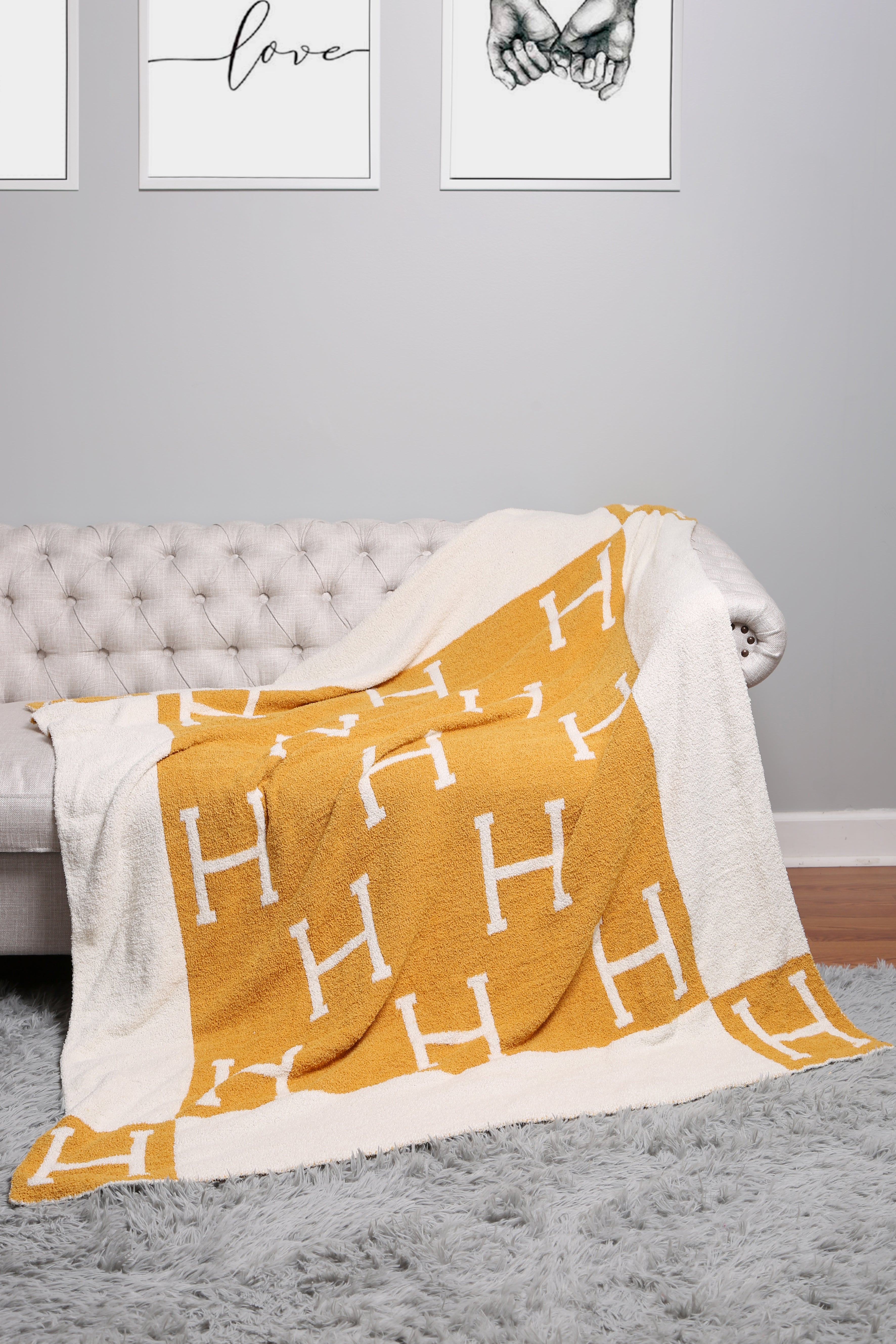 mySundaze H Throw Blanket Soft Microfiber 50x60
