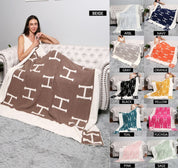 mySundaze H Throw Blanket Soft Microfiber 50x60