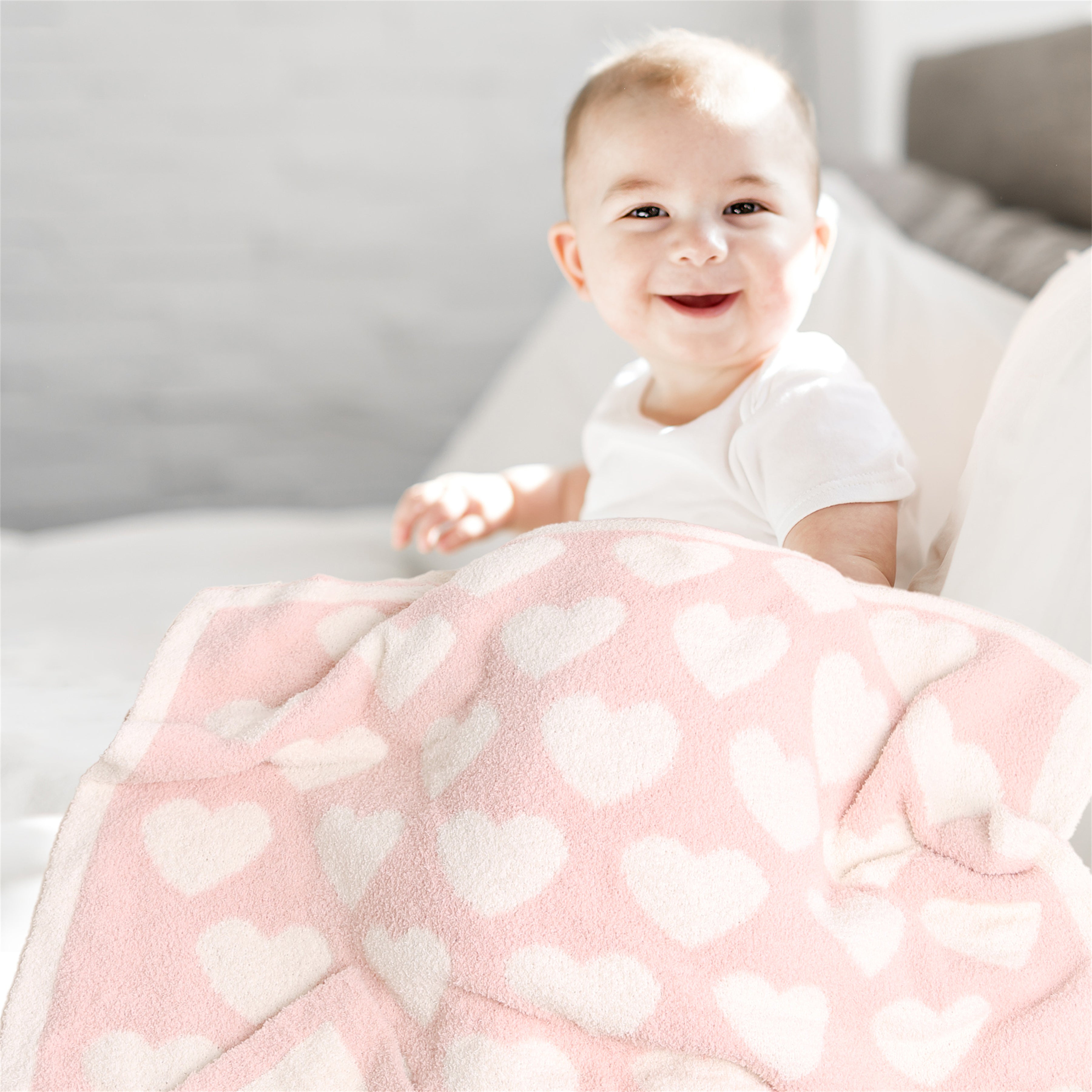 mySundaze Hearts Print Small Throw Blanket Soft Microfiber 29x35