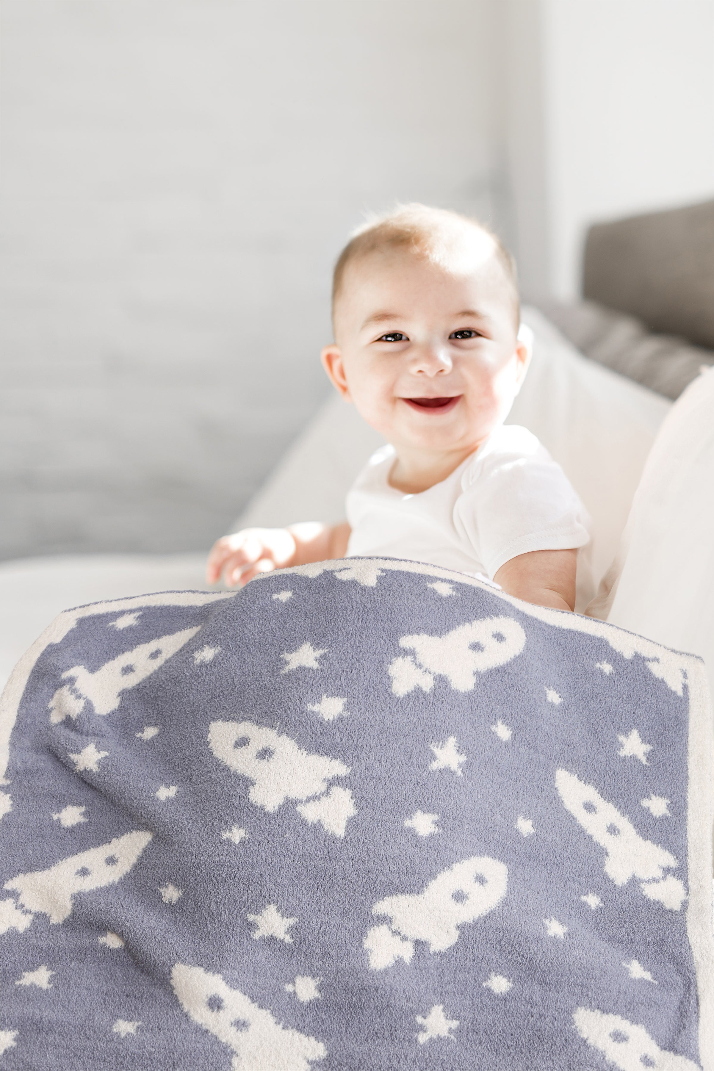 mySundaze Rocket Print Small Throw Blanket Soft Microfiber 29x35