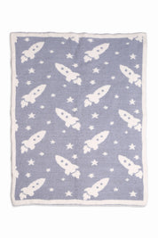mySundaze Rocket Print Small Throw Blanket Soft Microfiber 29x35