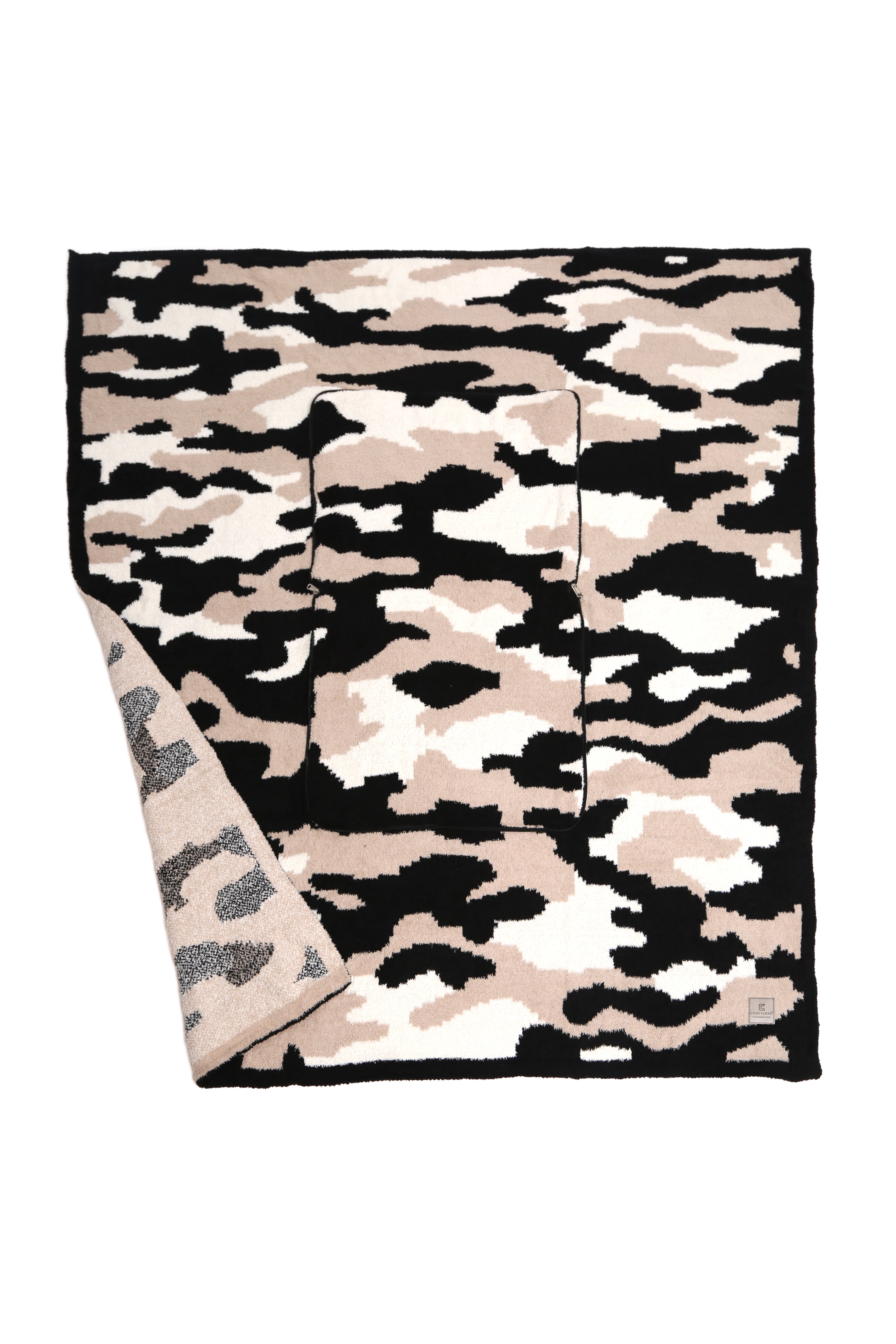 mySundaze Camouflage 2-in-1 Pillow Blanket Converts to Pillow or 50x60 Throw