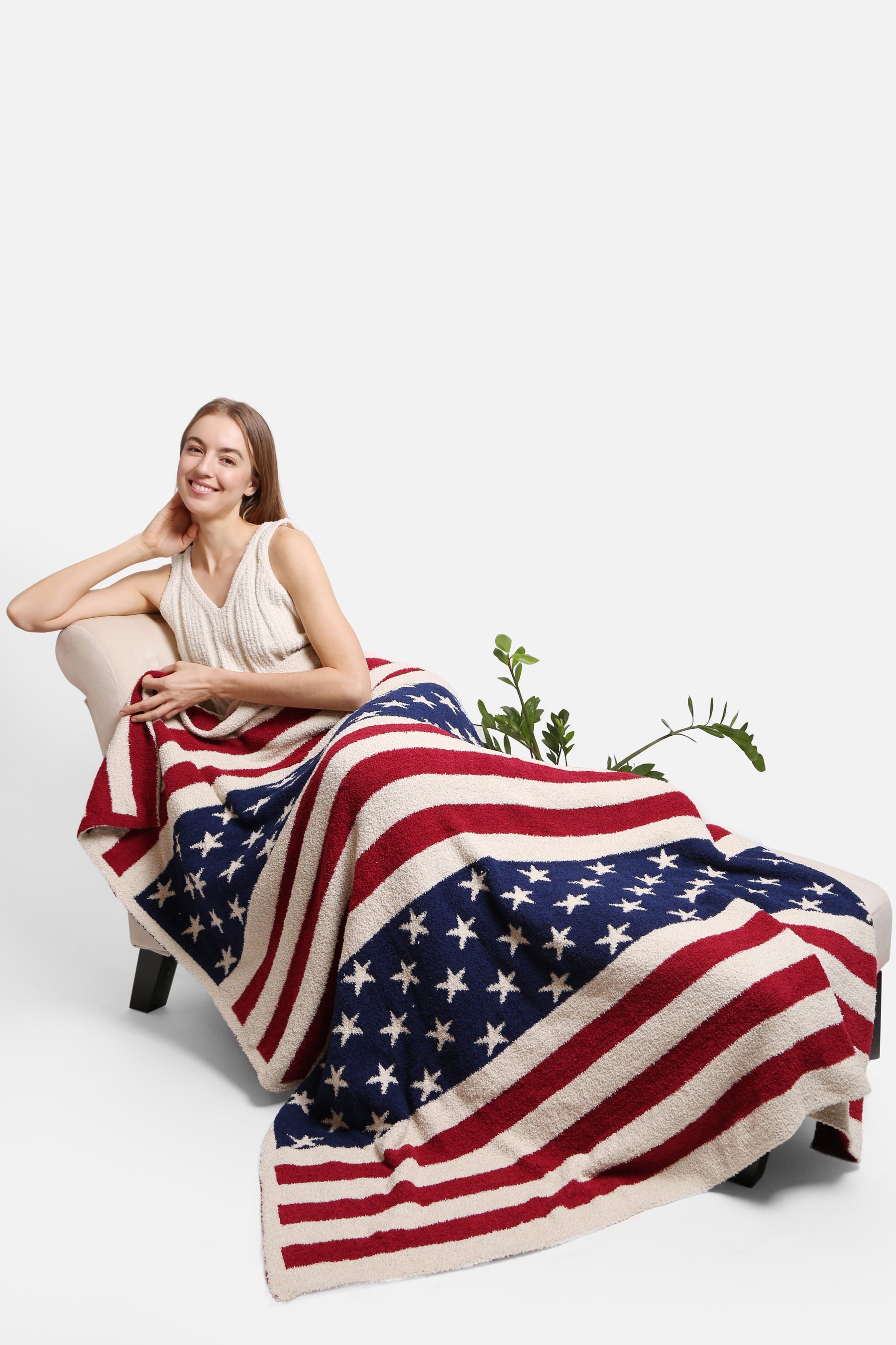 mySundaze American Flag Throw Blanket Soft Microfiber 50x60