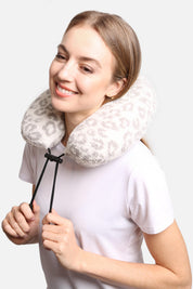 mySundaze Leopard Travel Neck Pillow Soft Memory Foam