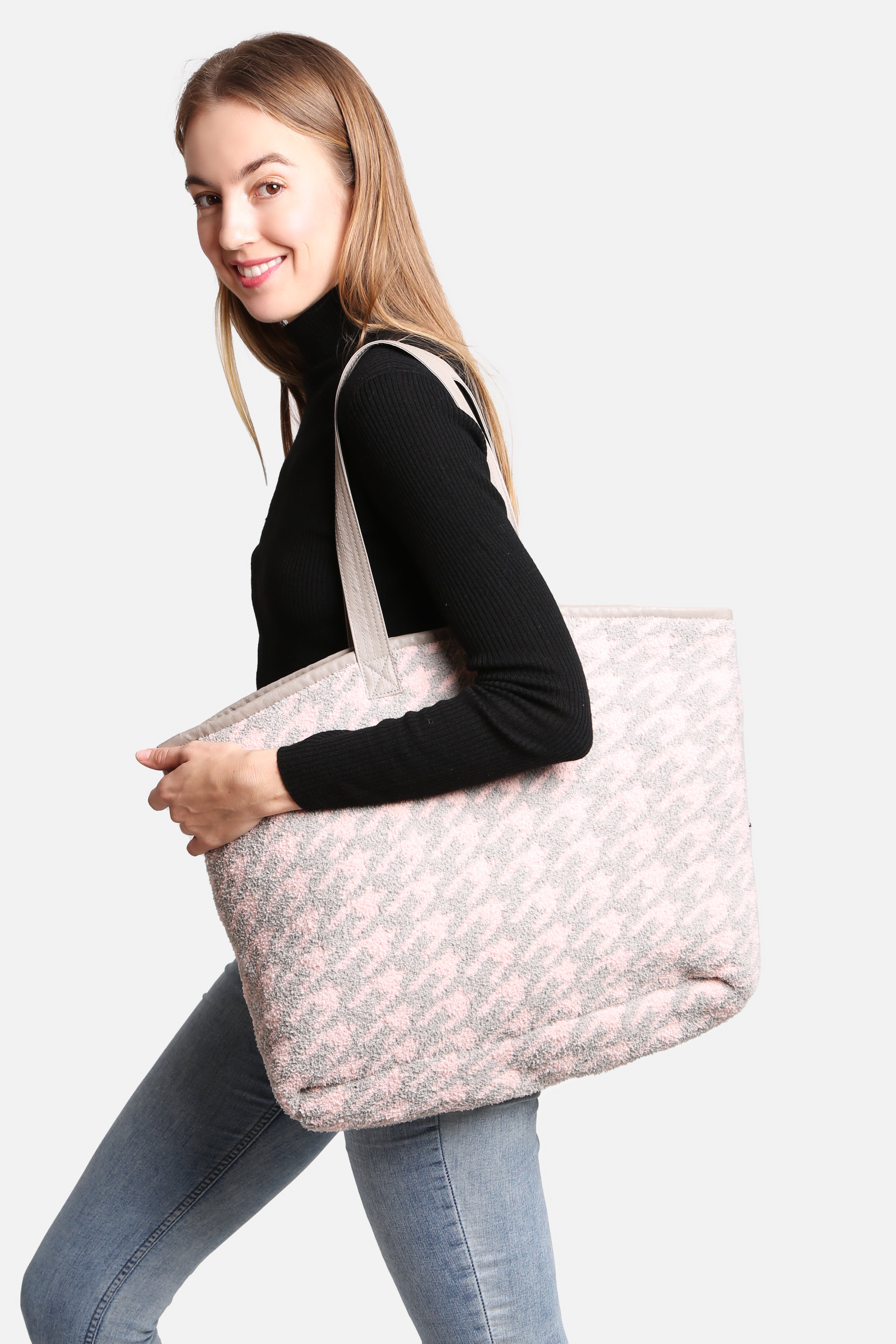 mySundaze Houndstooth Microfiber Tote Bag