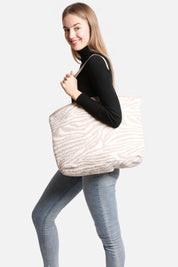 mySundaze Zebra Microfiber Tote Bag