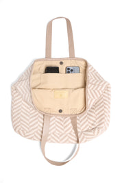 mySundaze Herringbone Microfiber Tote Bag