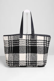 mySundaze Classic Plaid Microfiber Tote Bag