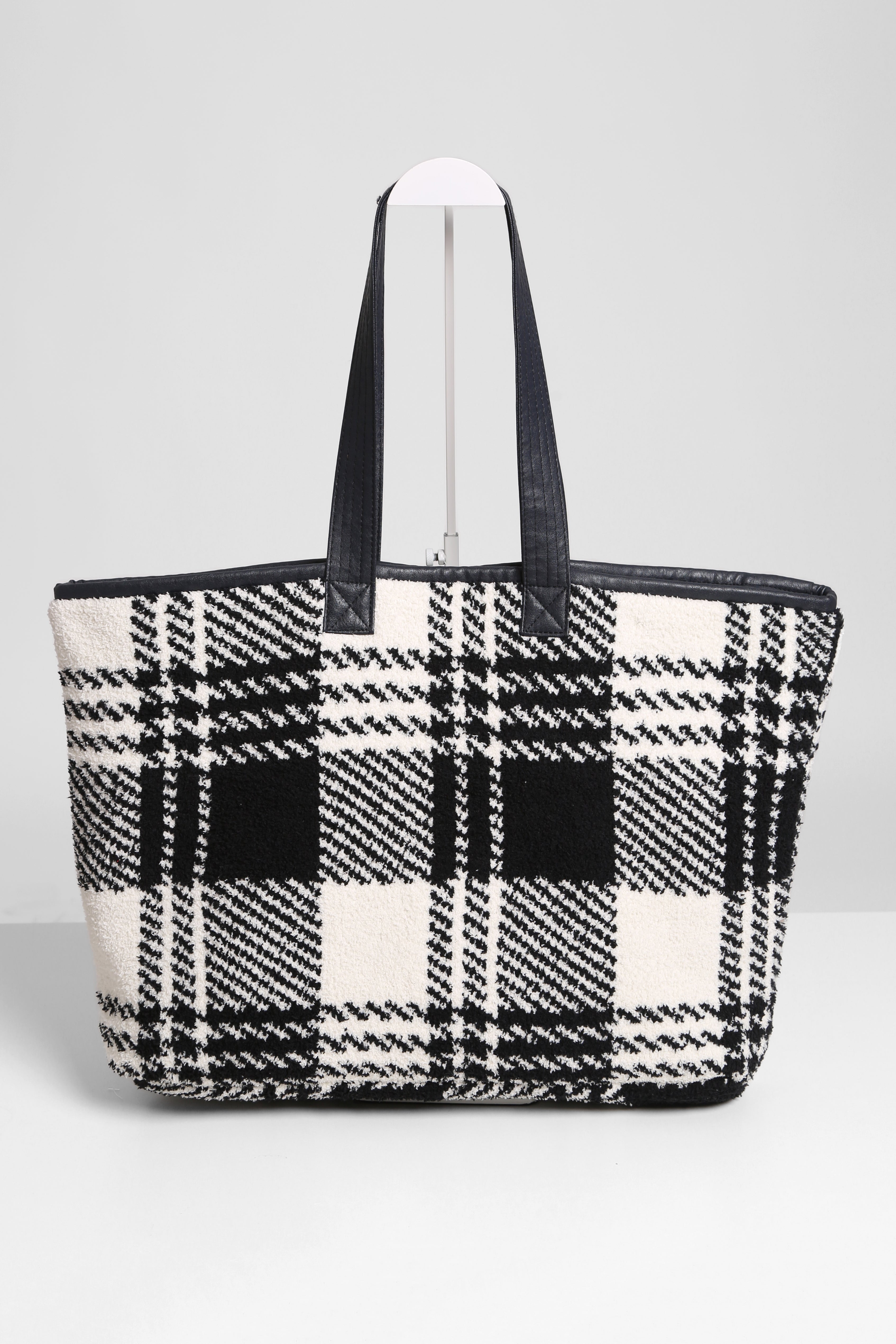 mySundaze Classic Plaid Microfiber Tote Bag