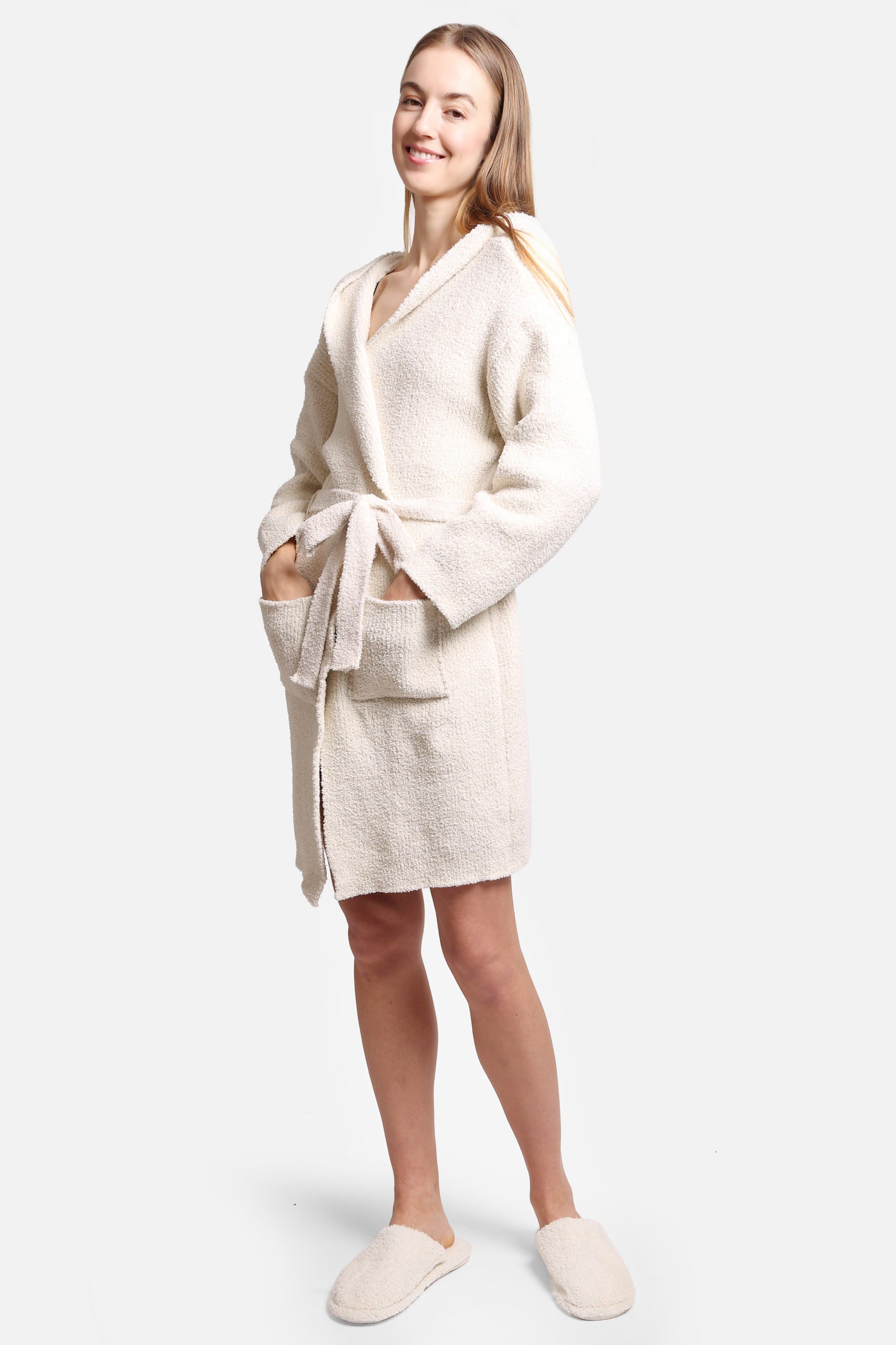 mySundaze olid Soft Microfiber Hooded Robe with Belt and Pockets