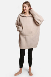mySundaze Solid Oversized Hooded Microfiber Wearable Blanket
