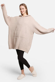 mySundaze Solid Oversized Hooded Microfiber Wearable Blanket