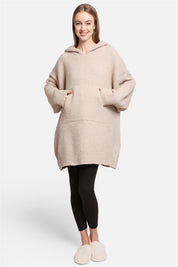 mySundaze Solid Oversized Hooded Microfiber Wearable Blanket