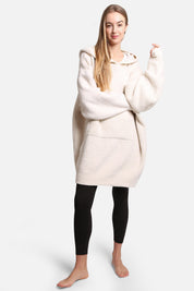 mySundaze Solid Oversized Hooded Microfiber Wearable Blanket