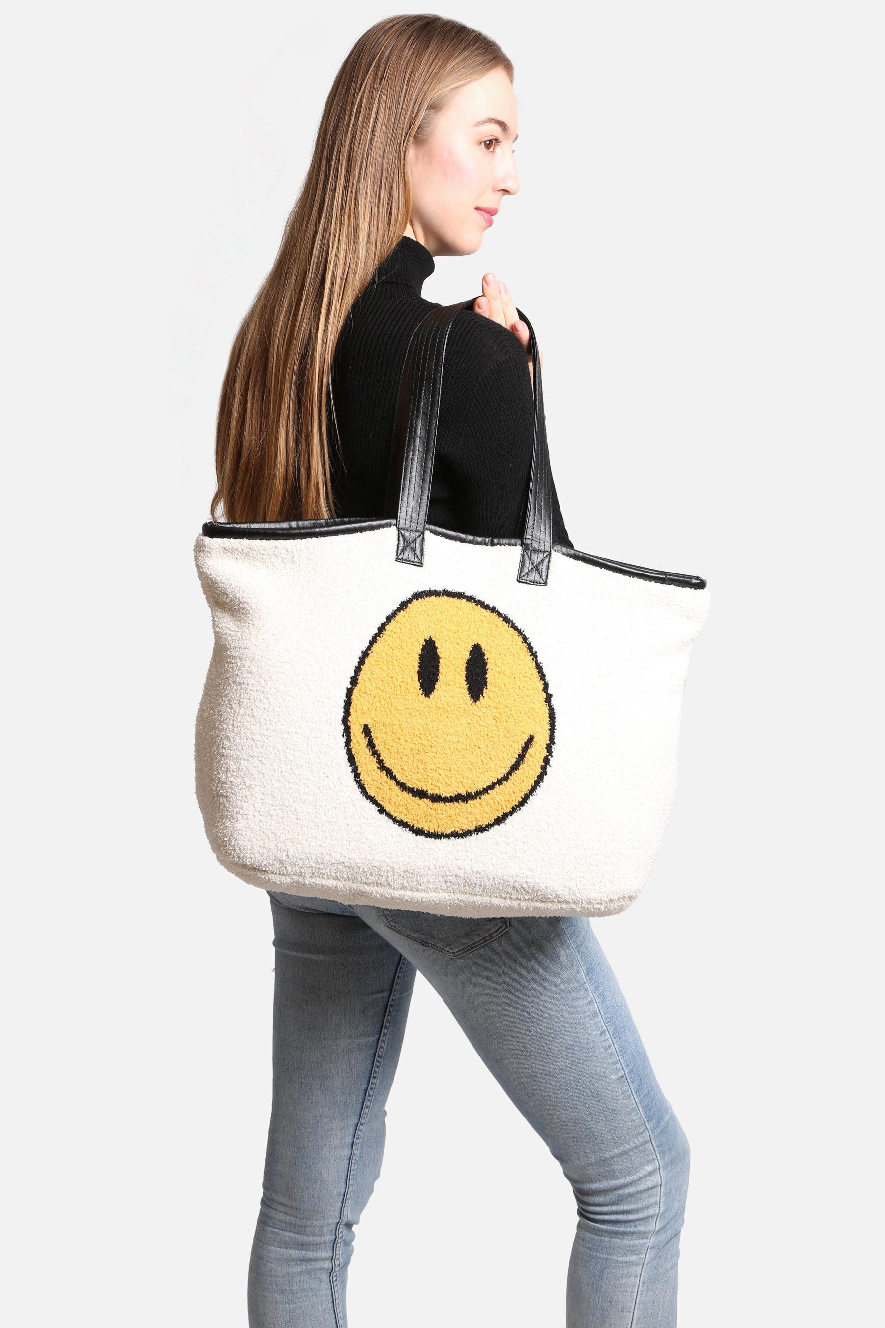 mySundaze Happy Face Microfiber Tote Bag