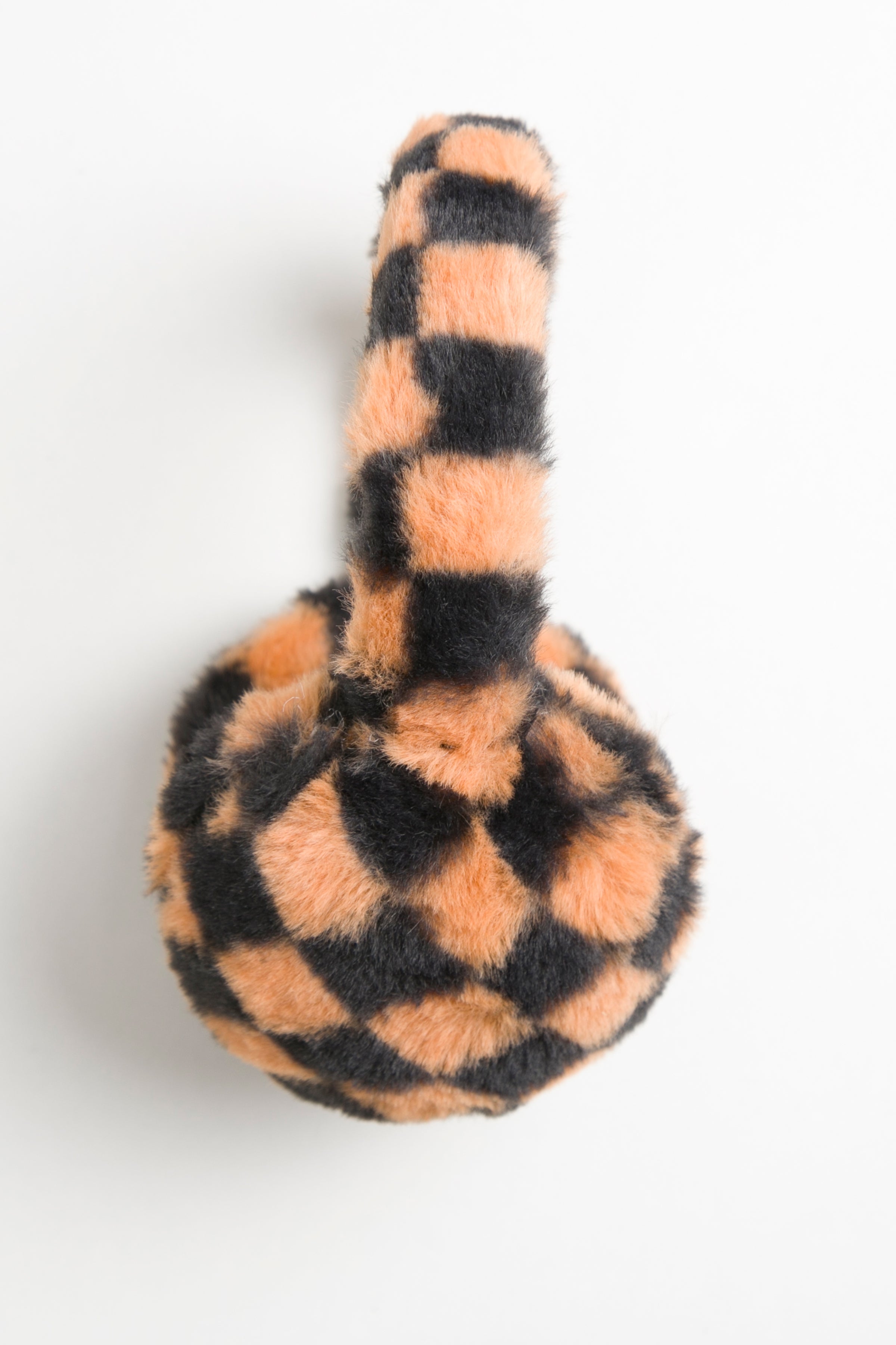 mySundaze Checkered Ear Muffs Soft Faux Fur Lining