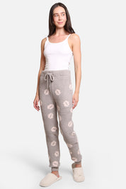 mySundaze Kisses Print Microfiber Loungewear Pants with Drawstring