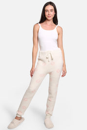 mySundaze Kisses Print Microfiber Loungewear Pants with Drawstring