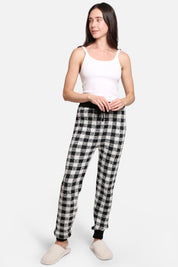 mySundaze Buffalo Check Microfiber Loungewear Pants with Drawstring