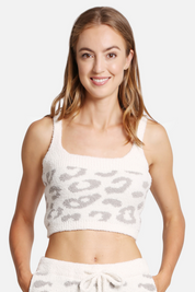 mySundaze Leopard Microfiber Crop Tank Top