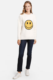 mySundaze Happy Face Pattern Luxury Soft Lounge Sweater