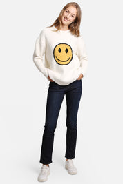 mySundaze Happy Face Pattern Luxury Soft Lounge Sweater