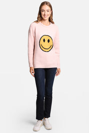 mySundaze Happy Face Pattern Luxury Soft Lounge Sweater