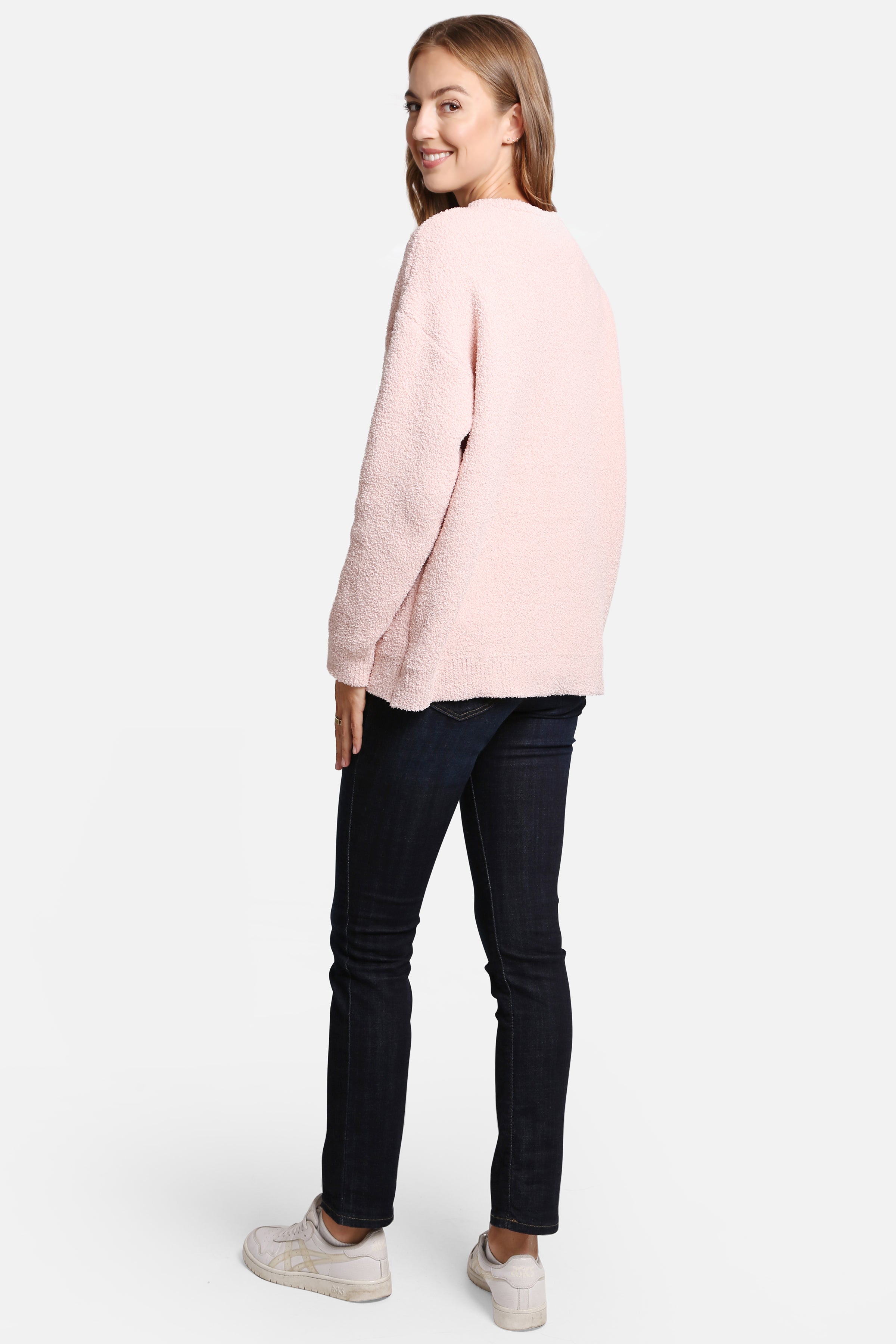 mySundaze Happy Face Pattern Luxury Soft Lounge Sweater