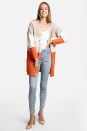 mySundaze Leopard Color Block Microfiber Cardigan
