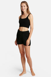 mySundaze Solid Microfiber Shorts with Pockets and Drawstring