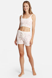 mySundaze Leopard Microfiber Shorts with Pockets and Drawstring