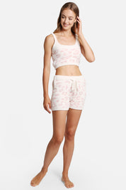 mySundaze Leopard Microfiber Shorts with Pockets and Drawstring
