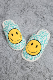 mySundaze Leopard Happy Face Soft Microfiber Slippers