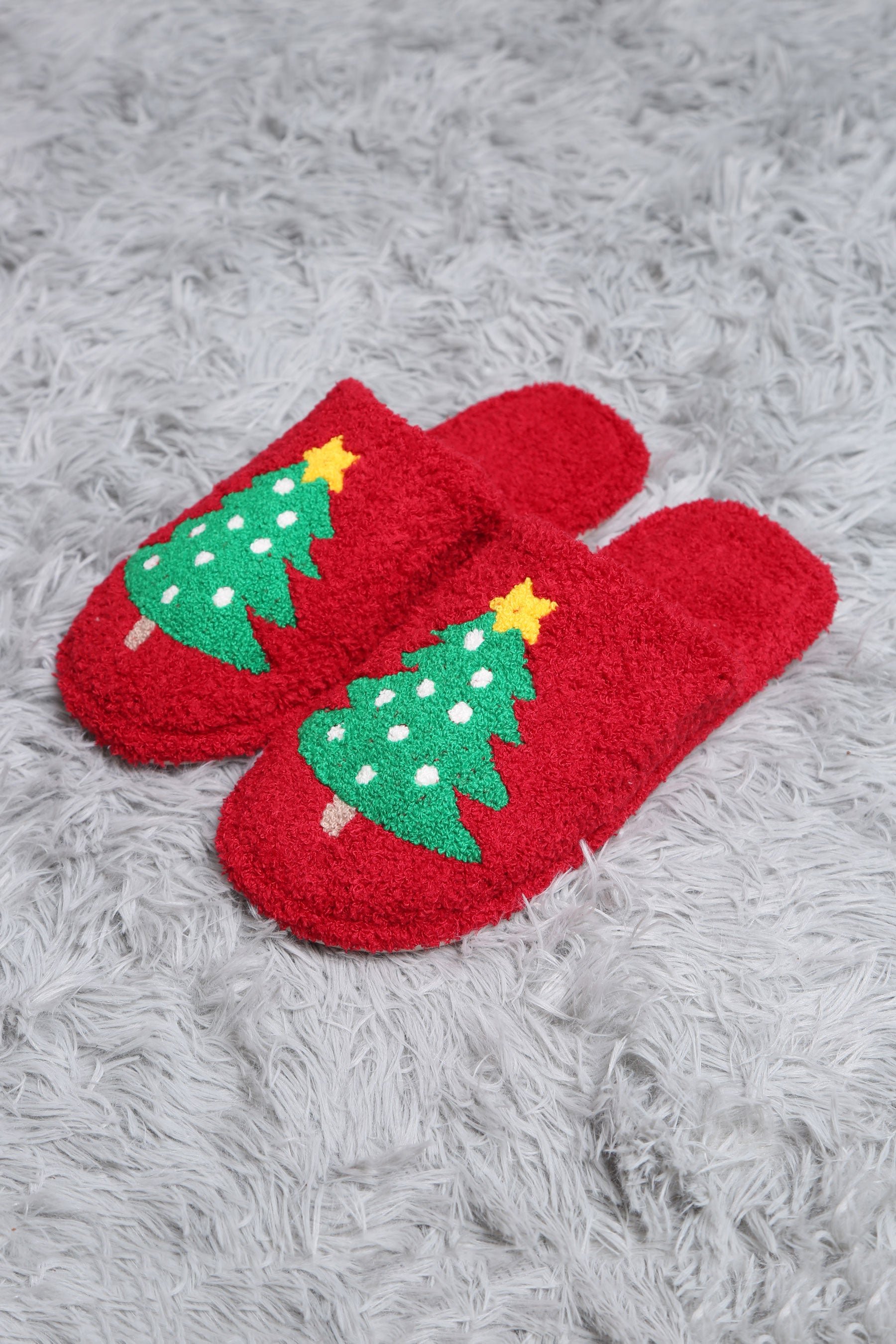 mySundaze Christmas Tree Soft Microfiber Slippers