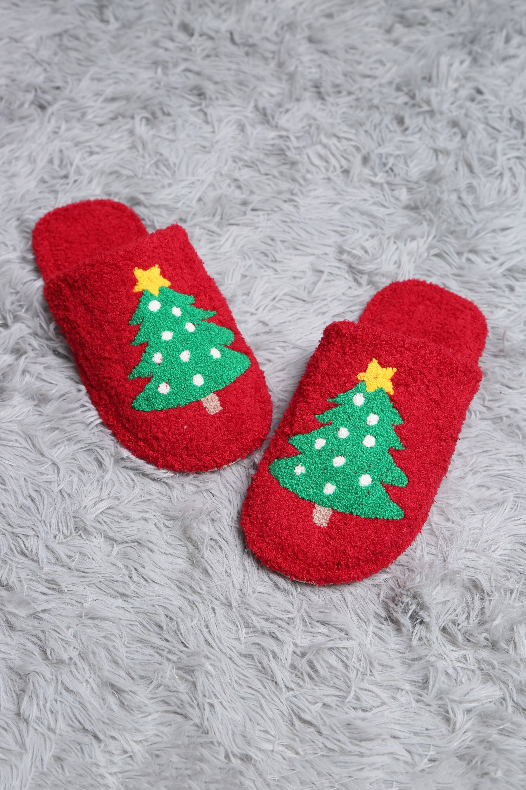 mySundaze Christmas Tree Soft Microfiber Slippers