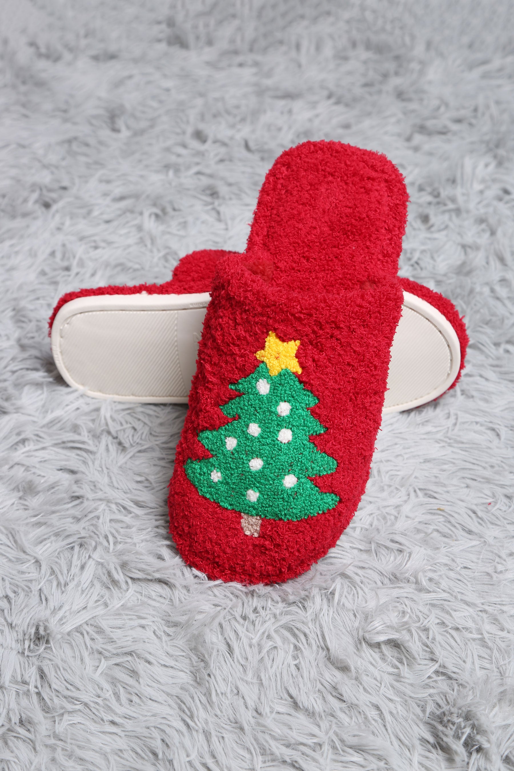 mySundaze Christmas Tree Soft Microfiber Slippers