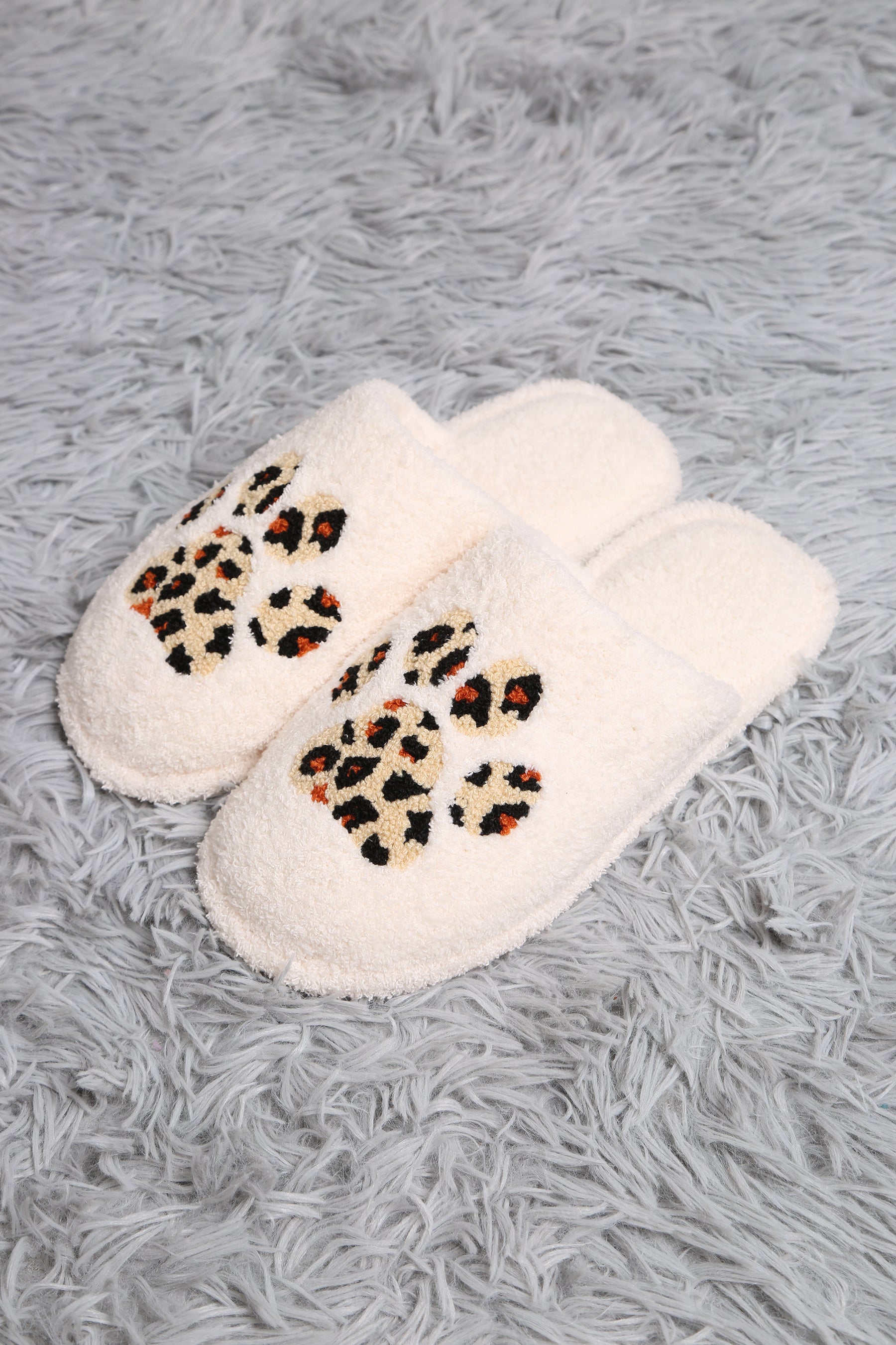 mySundaze Leopard Dog Paw Soft Microfiber Slippers