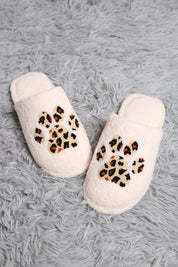 mySundaze Leopard Dog Paw Soft Microfiber Slippers