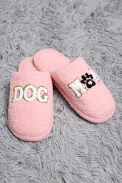 mySundaze Sequin Dog Mom Soft Microfiber Slippers