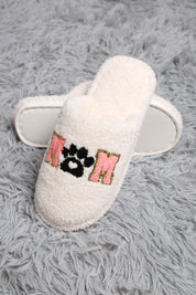 mySundaze Sequin Dog Mom Soft Microfiber Slippers