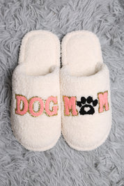 mySundaze Sequin Dog Mom Soft Microfiber Slippers