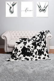 mySundaze Cow Print Throw Blanket Soft Microfiber 50x60