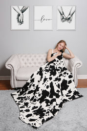 mySundaze Cow Print Throw Blanket Soft Microfiber 50x60