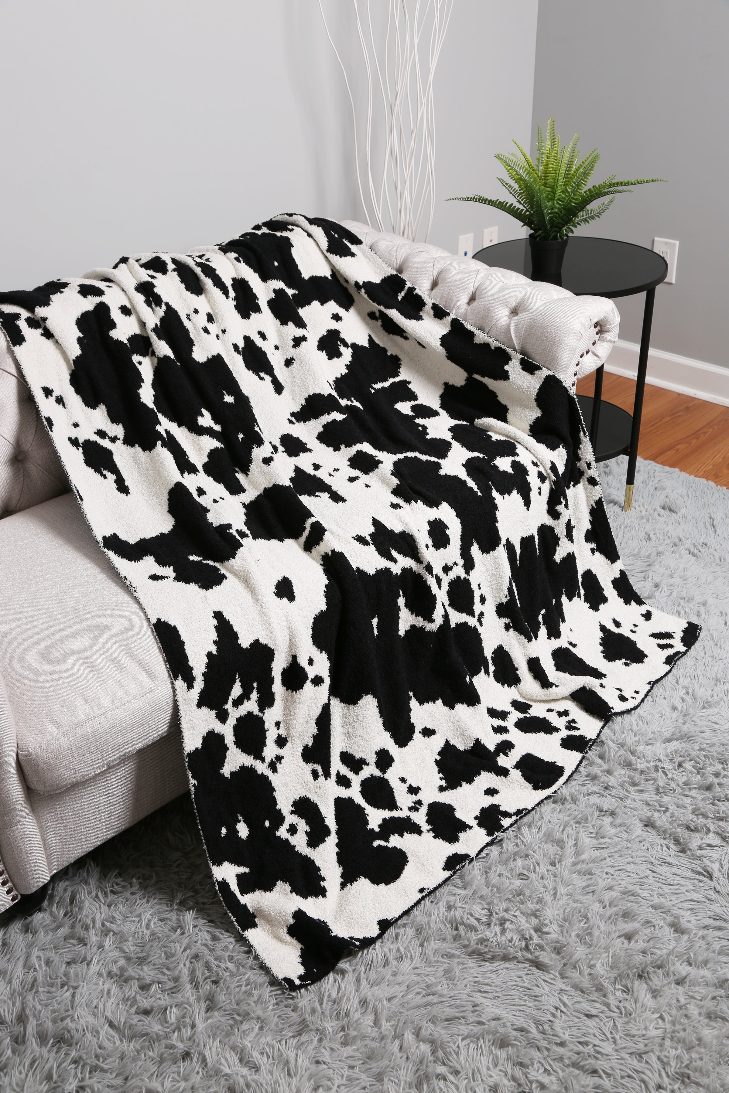 mySundaze Cow Print Throw Blanket Soft Microfiber 50x60