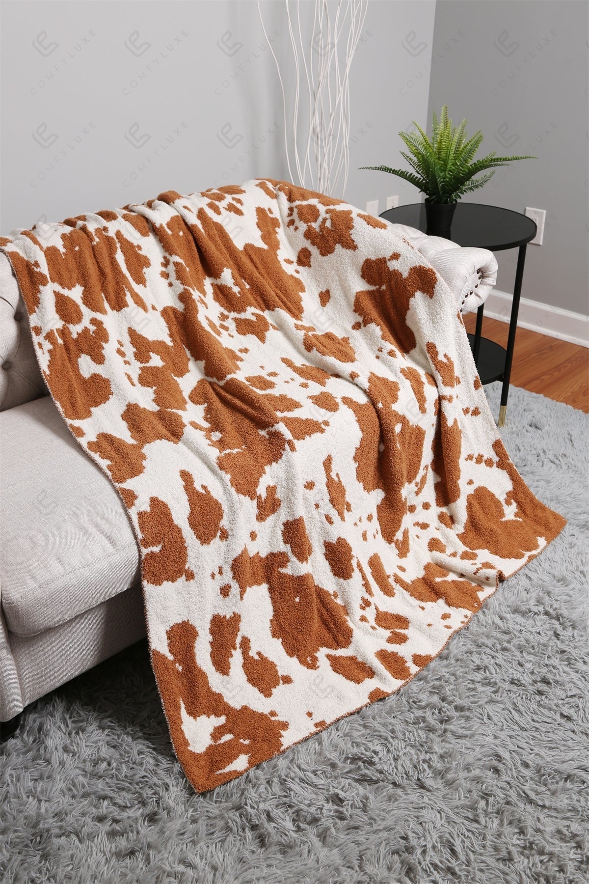 mySundaze Cow Print Throw Blanket Soft Microfiber 50x60